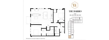 The Barrio Floor Plan at The Whitley, St. Paul, 55101