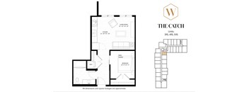 The Catch Floor Plan at The Whitley, St. Paul
