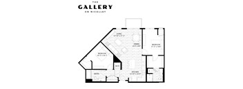The Chankaska Floor Plan at The Gallery Apartments, Burnsville, MN, 55337