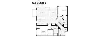 The Chateau Floor Plan at The Gallery Apartments, Burnsville, Minnesota