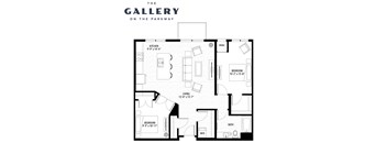 The Chianti Floor Plan at The Gallery Apartments, Burnsville, Minnesota