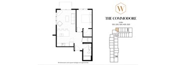 The Commodore Floor Plan at The Whitley, St. Paul, Minnesota