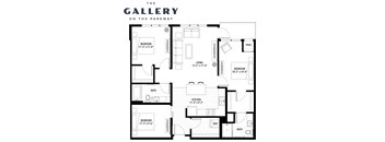 The Flight Floor Plan at The Gallery Apartments, Burnsville, 55337