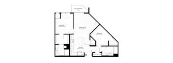floor plan of the first floor of the home including the bedrooms and bathrooms
