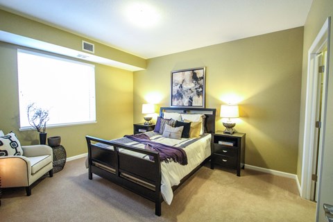 Master Bedroom at Victoria Park and V2 Apartments, St. Paul, MN, 55102