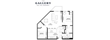 The Malbec Floor Plan at The Gallery Apartments, Burnsville, MN