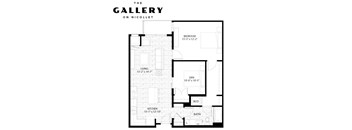 The Parley Floor Plan at The Gallery Apartments, Minnesota, 55337