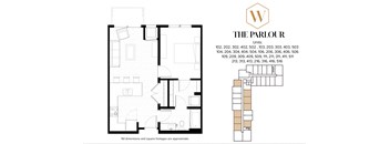 The Parlour Floor Plan at The Whitley, St. Paul, 55101