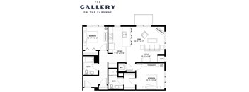 The Port Floor Plan at The Gallery Apartments, Minnesota