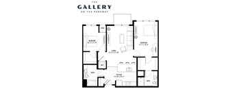 The Press the gallery Floor Plan at The Gallery Apartments, Burnsville, MN, 55337