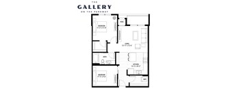 The Ruby Floor Plan at The Gallery Apartments, Burnsville