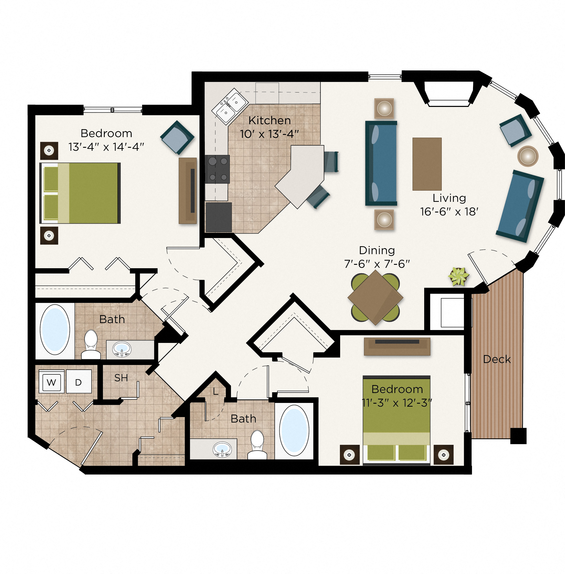 The Summit Floor Plan at The Communities of River Crossing, Saint Paul, Minnesota