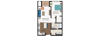 The Soho Floor Plan at The Flats at Cedar Grove, Eagan, MN, 55122