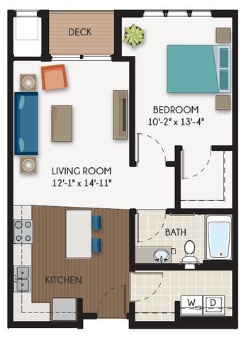 The Soho Floor Plan at The Flats at Cedar Grove, Eagan, MN, 55122