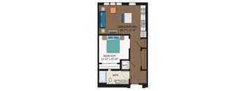 The Uptown Floor Plan at The Flats at Cedar Grove, Eagan, MN
