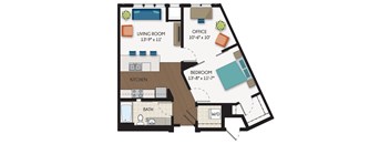 The Wilshire Floor Plan at The Flats at Cedar Grove, Eagan, 55122