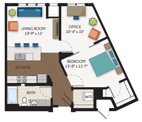 The Wilshire Floor Plan at The Flats at Cedar Grove, Eagan, 55122