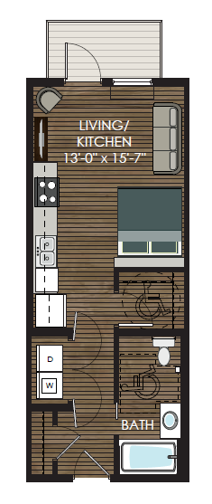 The_Como_B ADA Floor Plan at Victoria Park and V2 Apartments, St. Paul, 55102