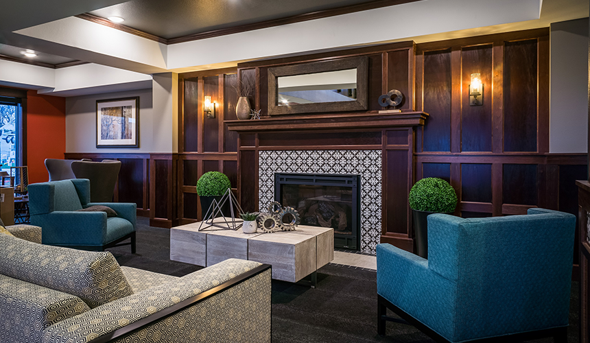 V2 Apartments Resident Lounge  at Victoria Park and V2 Apartments, St. Paul, Minnesota