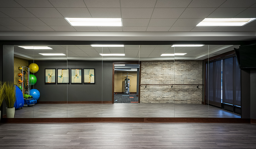 Huge Stretching & Yoga Alcove  at Victoria Park and V2 Apartments, St. Paul