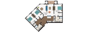 The Walkway Floor Plan at The Flats at Cedar Grove, Eagan, Minnesota
