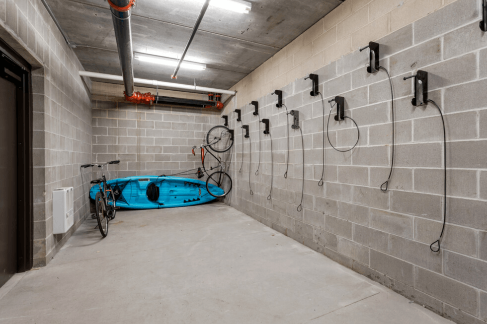 Fobbed bike and kayak storage room. at The Whitley, St. Paul, MN, 55101