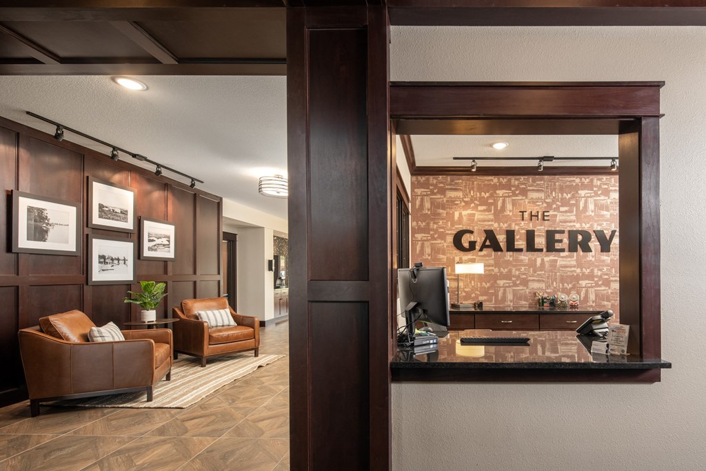 the lobby of the gallery apartments at The Gallery Apartments, Burnsville