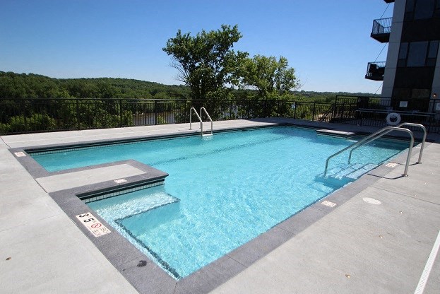 Outdoor Lap Pool & Sundeck with Grilling Stations  at Victoria Park and V2 Apartments, Minnesota