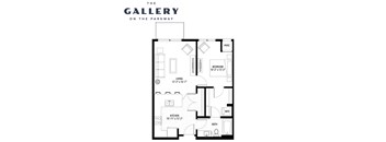 the gallery the brix Floor Plan at The Gallery Apartments, Minnesota
