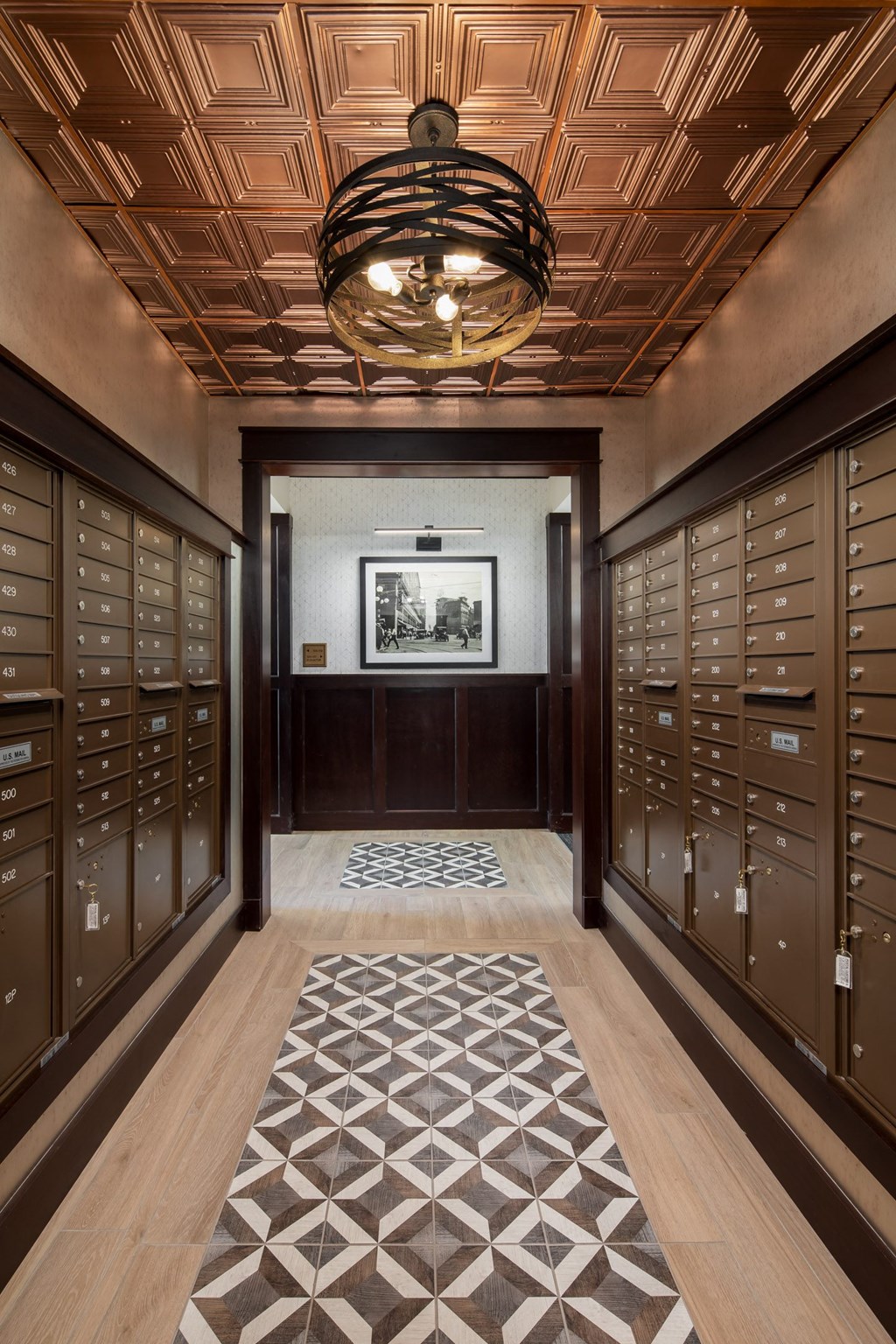 Resident mail room  at The Whitley, Minnesota, 55101