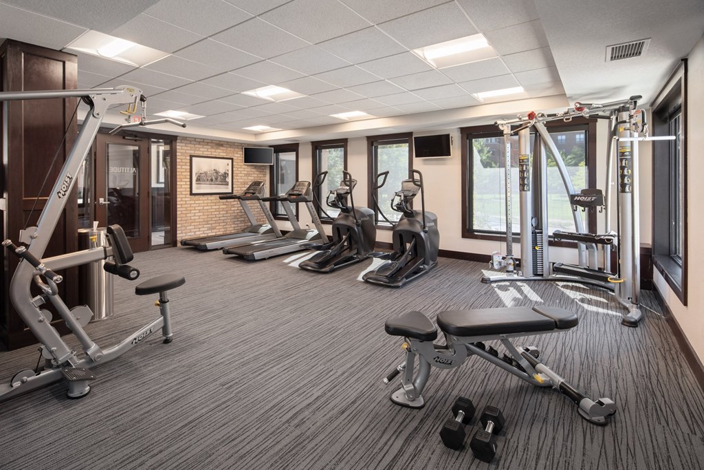 View of the fitness center  at The Whitley, St. Paul, MN, 55101