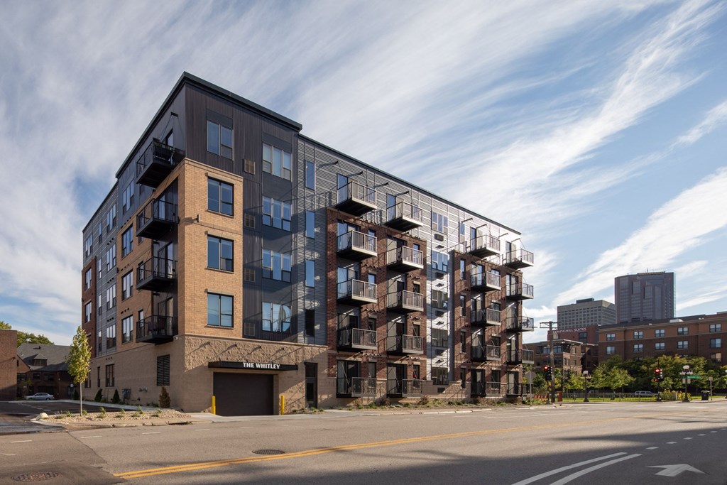 Full outside exterior view of The Whitley apartment building. at The Whitley, St. Paul, Minnesota