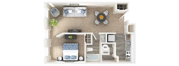 a floor plan of a 1 bedroom apartment at the crossings at white marsh