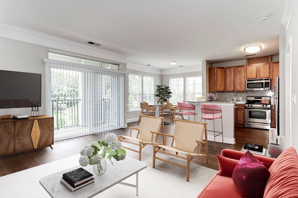 Living Area With Kitchen View at The Tuscany, Virginia, 22304