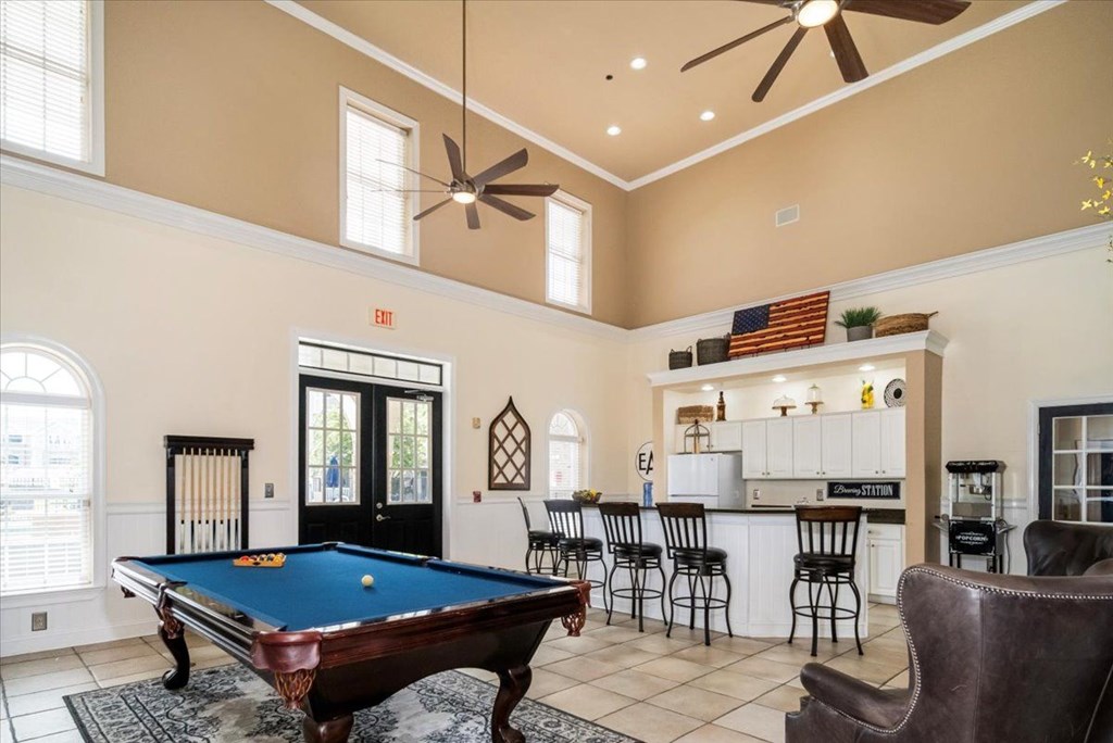 Clubhouse With Billiards Table at Puller Place Apartments, Jacksonville, NC