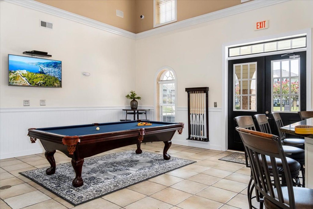 Billiards Table at Puller Place Apartments, Jacksonville, North Carolina