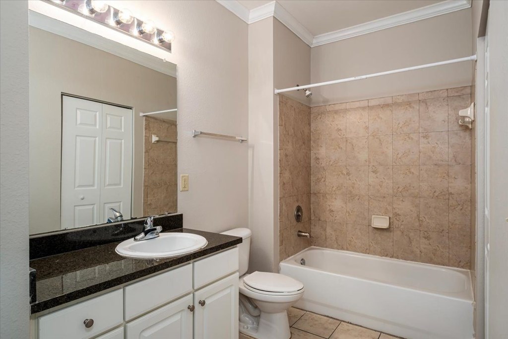 Bathroom With Bathtub at Puller Place Apartments, Jacksonville, NC, 28546