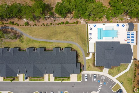 Aerial pool at River Oaks, South Carolina