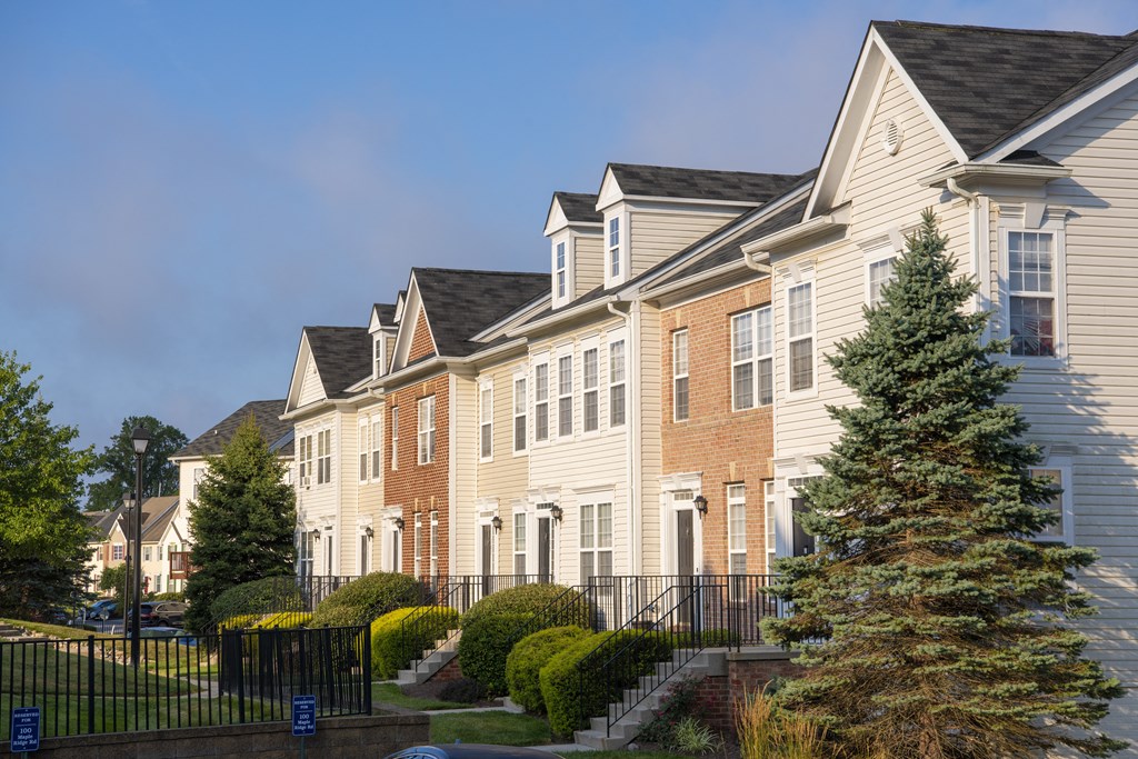 View of buildingsat Townes at Village Center, Reisterstown, Maryland