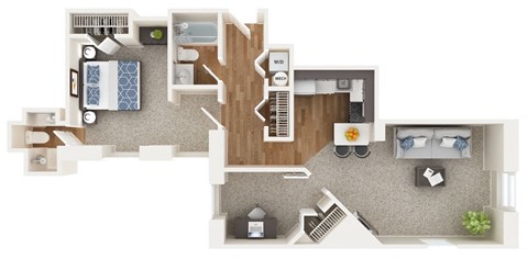 Howard Floor Plan at The Mount Royal, Baltimore, MD, 21202