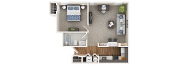 a floor plan of a 1 bedroom apartment at the crossings at white marsh