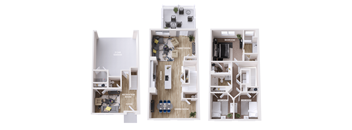 3 Bedroom, 2.75 Bathroom, 2 Car Garage Floor Plan Image