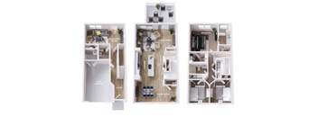 A diagram shows the layout of a house with labeled rooms such as Bedroom, Bathroom, Kitchen, Living Room, Dining Room, and Garage.