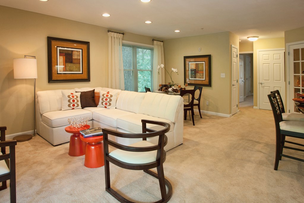 Living Area With Kitchen at Spa Cove Apartments, Annapolis, Maryland