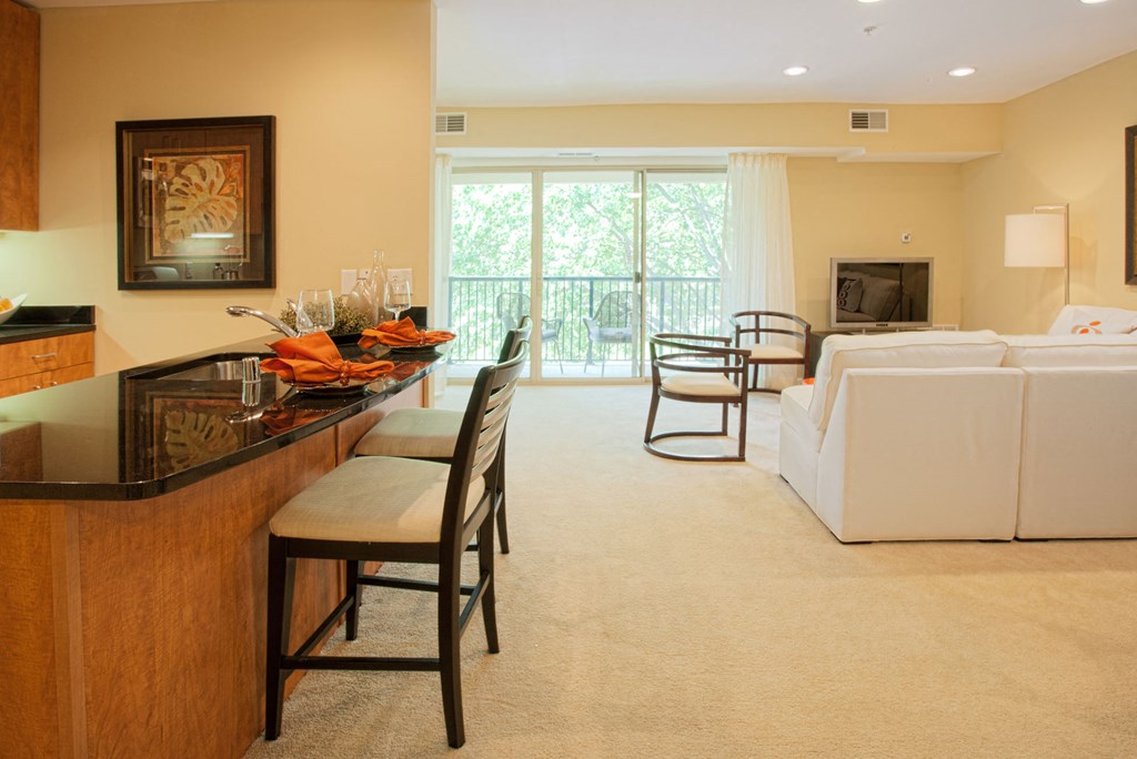 Kitchen And Living Area at Spa Cove Apartments, Annapolis