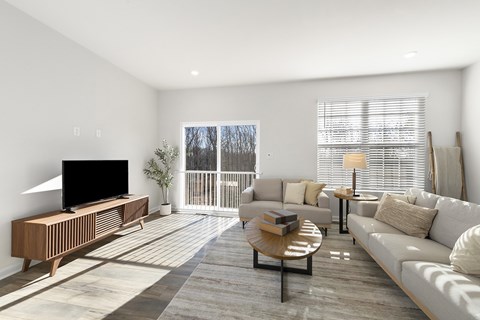 Living Room With TV at Forge Overlook, Halethorpe Maryland