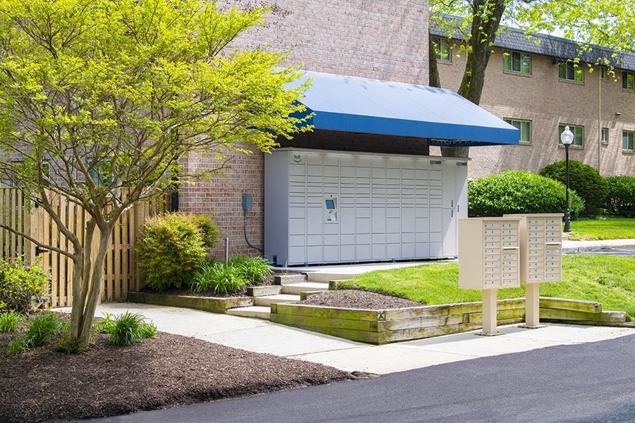 Covered Package Locker at Somerset at Towson Apartments, Towson, Maryland