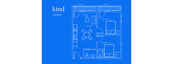 blueprint floor plan of a 2 bedroom apartment