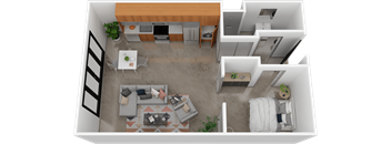 One Bedroom Floor Plan