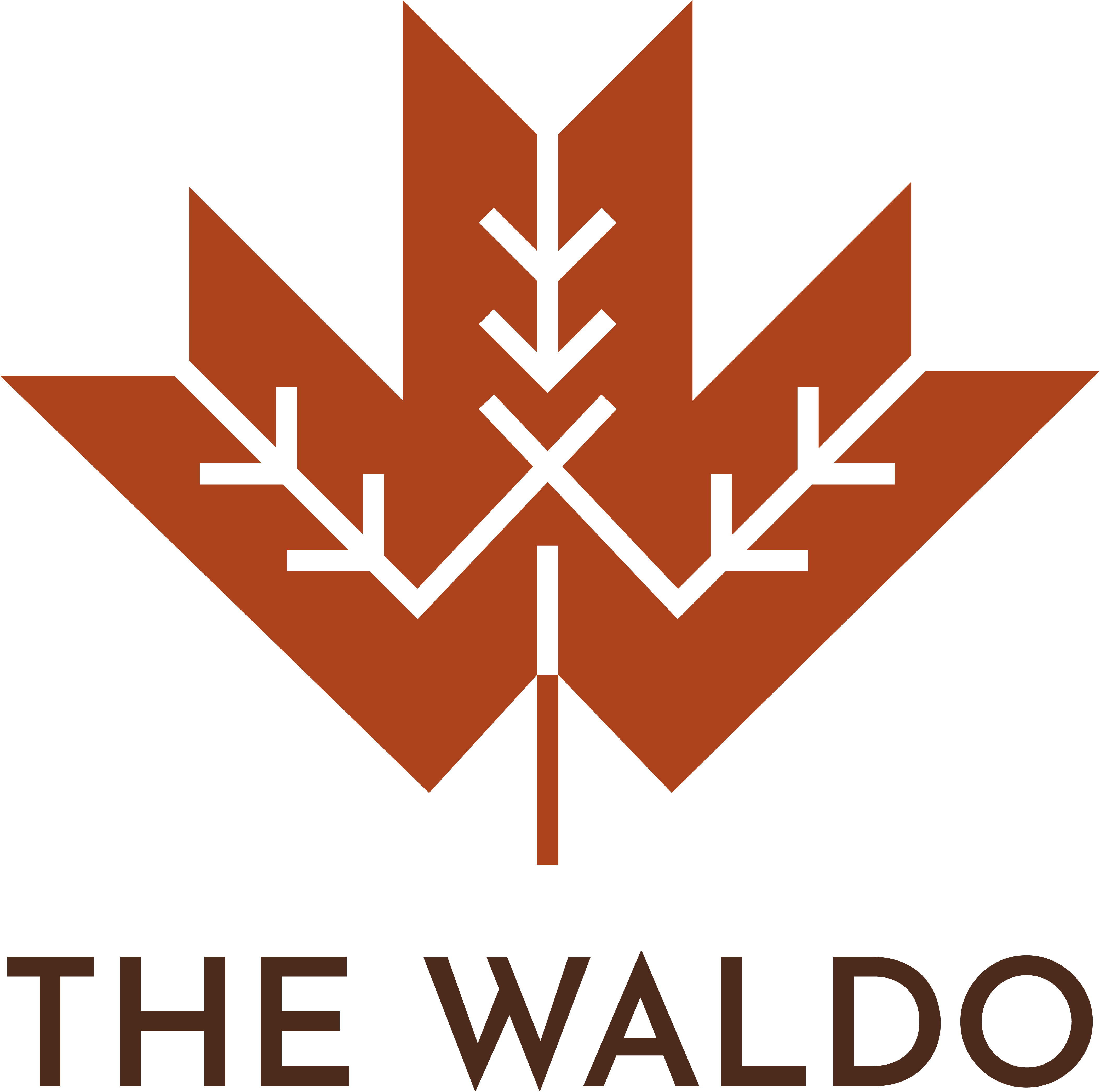 A graphic of a leaf with the text "The Waldos" below it.